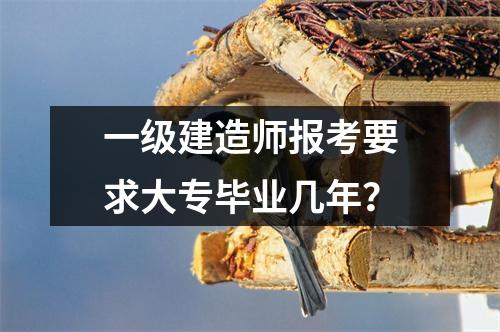 一級建造師報考要求大專畢業幾年?